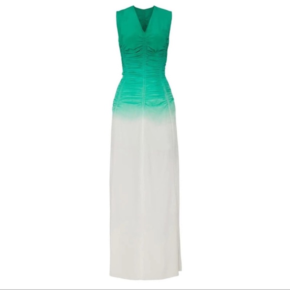 Marina Moscone Green Sleeveless V-Neck Maxi Gown - Picture 6 of 6